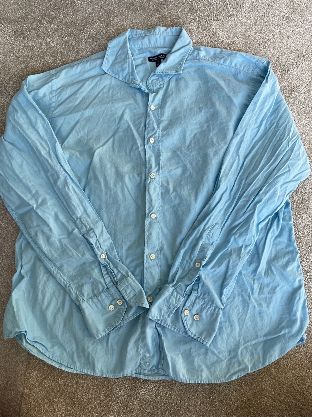 Peter Millar Light Blue Men's Casual Button-Down Shirt